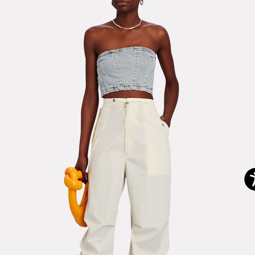 GRLFRND Ciarra Denim Bustier Top NWT
